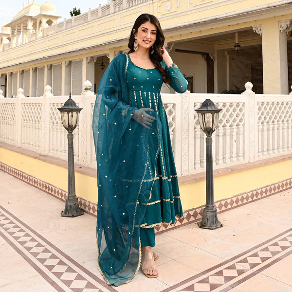 Anarkali Suit Set & Pant With Dupatta