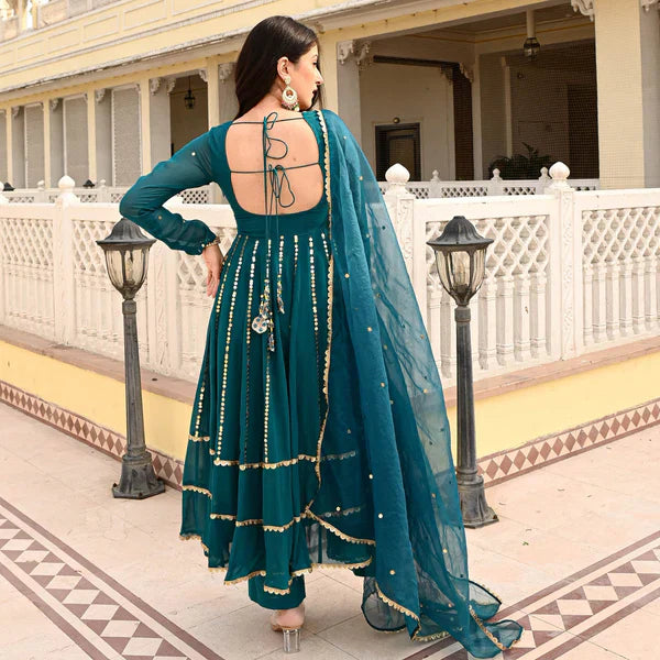 Anarkali Suit Set & Pant With Dupatta