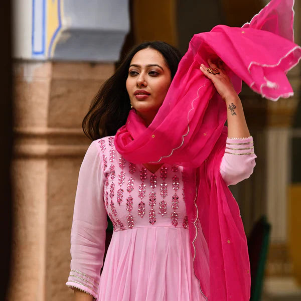 Anarkali Suit Set & Pant With Dupatta