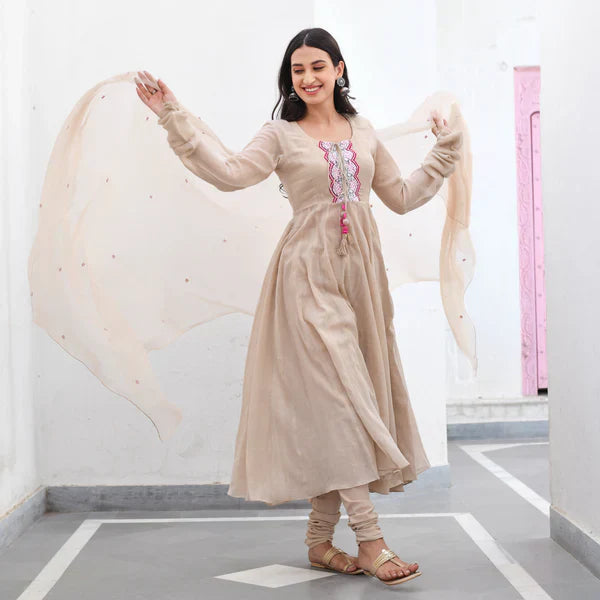 Anarkali Suit Set & Pant With Dupatta