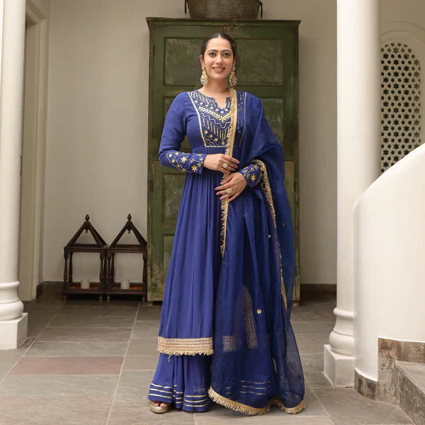 Anarkali Suit Set & Pant With Dupatta