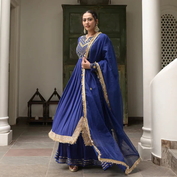 Anarkali Suit Set & Pant With Dupatta