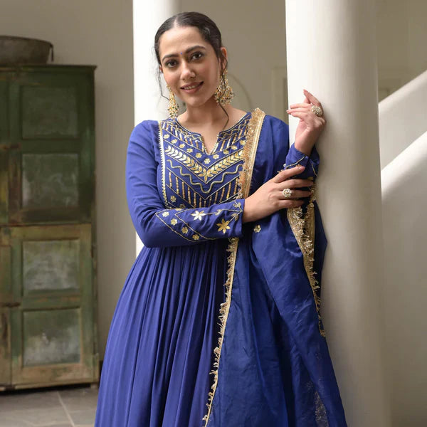 Anarkali Suit Set & Pant With Dupatta