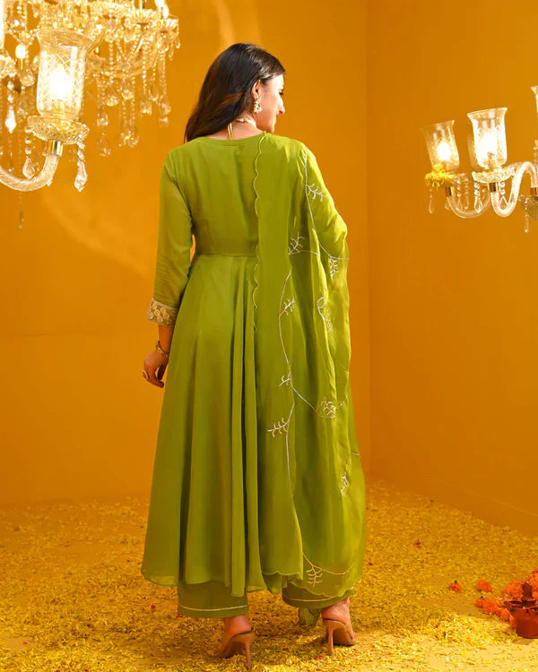 Anarkali Suit Set & Pant With Dupatta