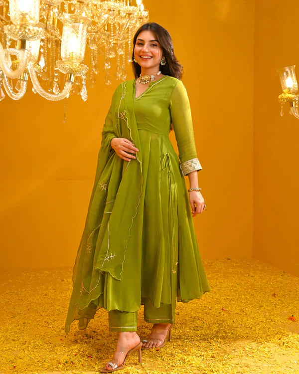 Anarkali Suit Set & Pant With Dupatta