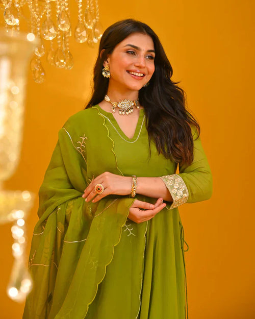 Anarkali Suit Set & Pant With Dupatta