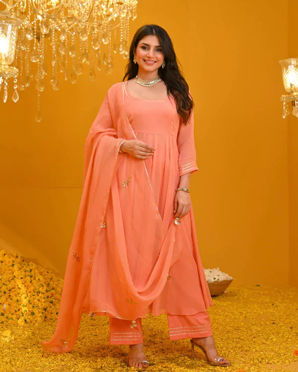 Anarkali Suit Set & Pant With Dupatta