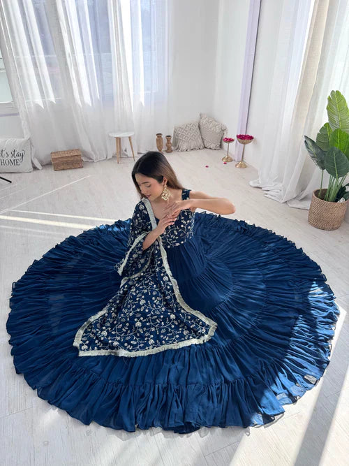 Anarkali Suit Set & Pant With Dupatta