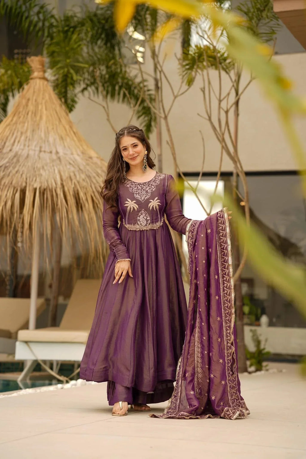 Anarkali Suit Set & Pant With Dupatta
