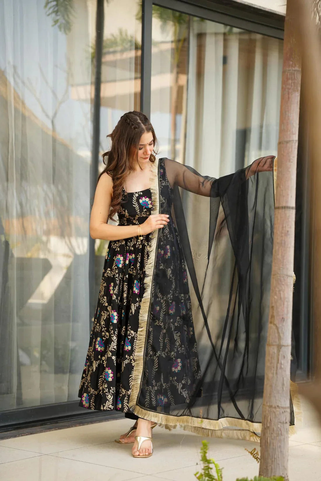 Anarkali Suit Set & Pant With Dupatta