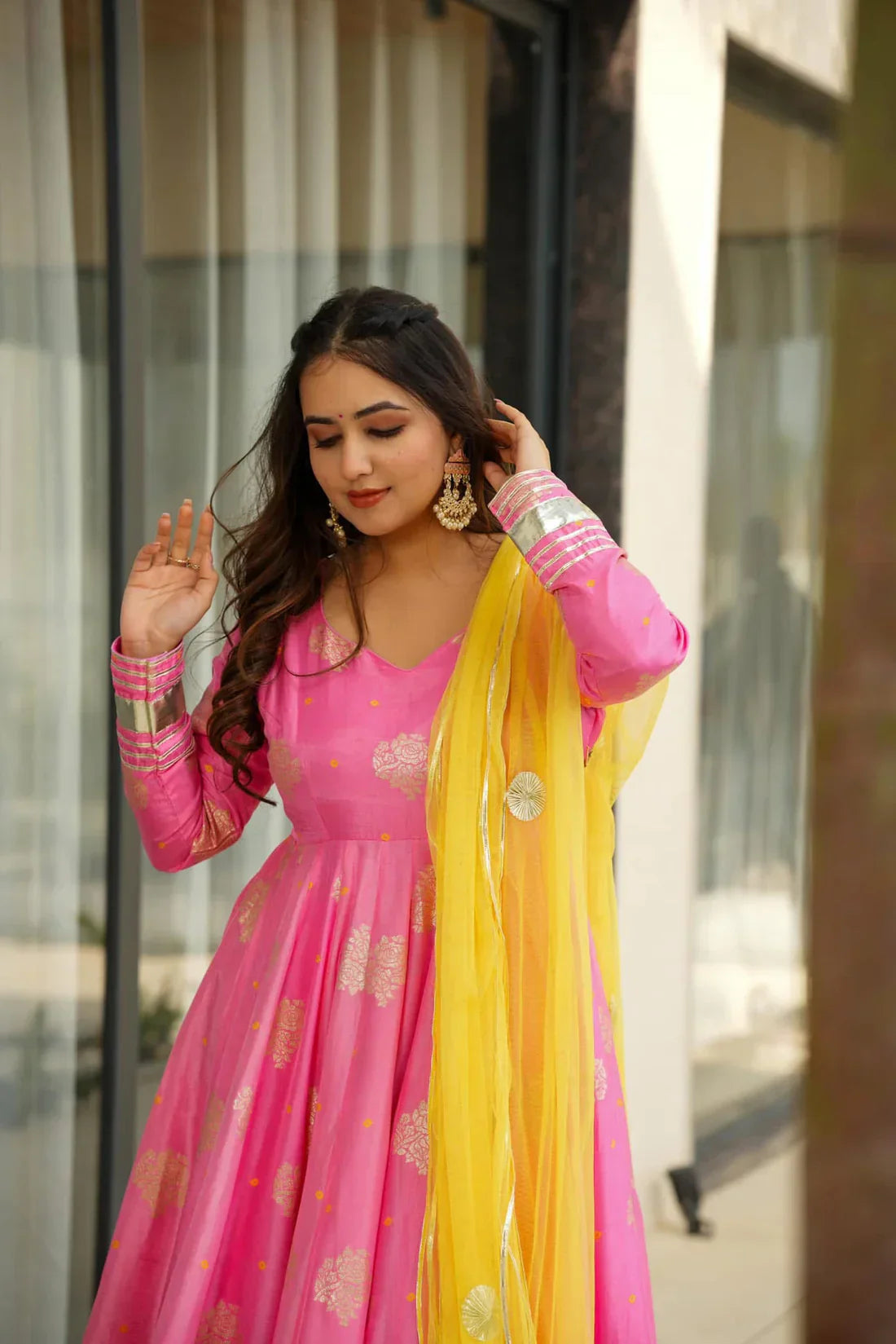 Anarkali Suit Set & Pant With Dupatta