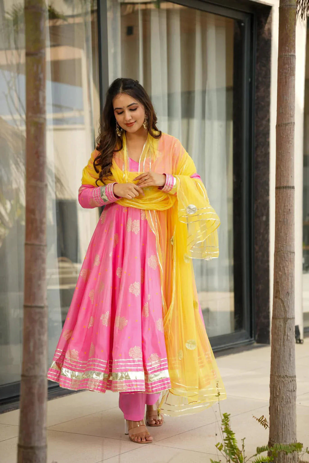 Anarkali Suit Set & Pant With Dupatta