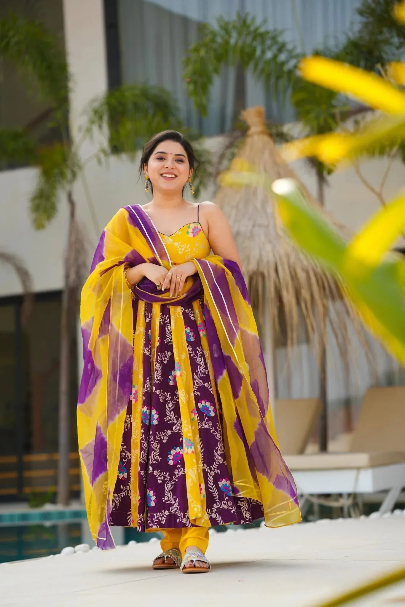 Anarkali Suit Set & Pant With Dupatta