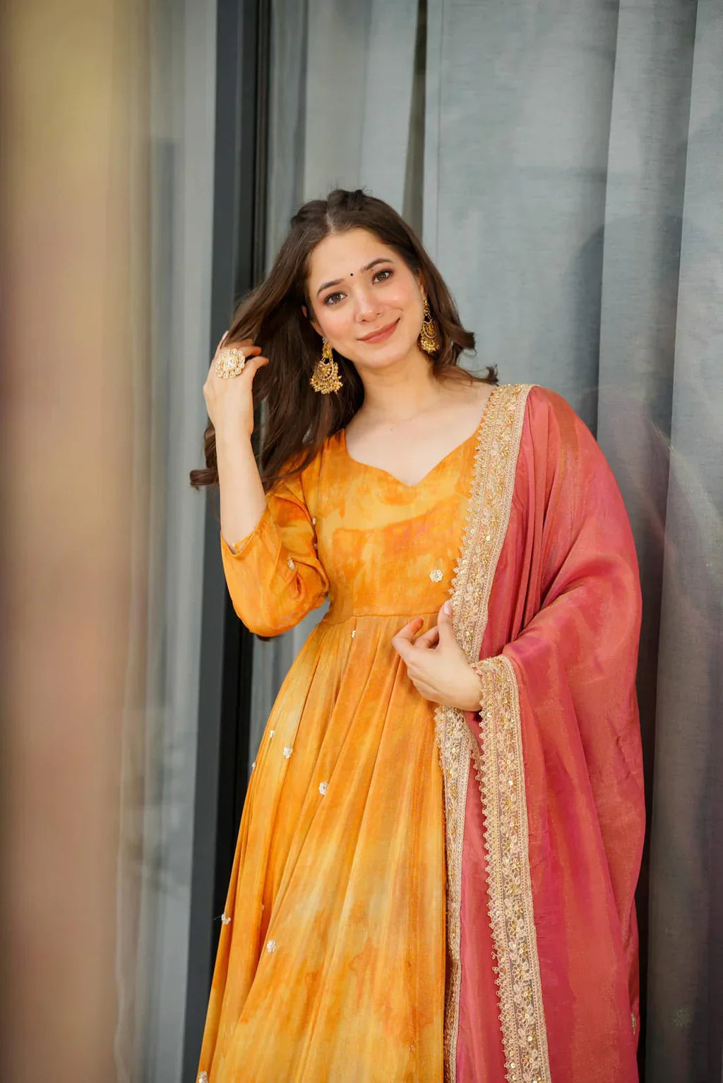 Anarkali Suit Set & Pant With Dupatta