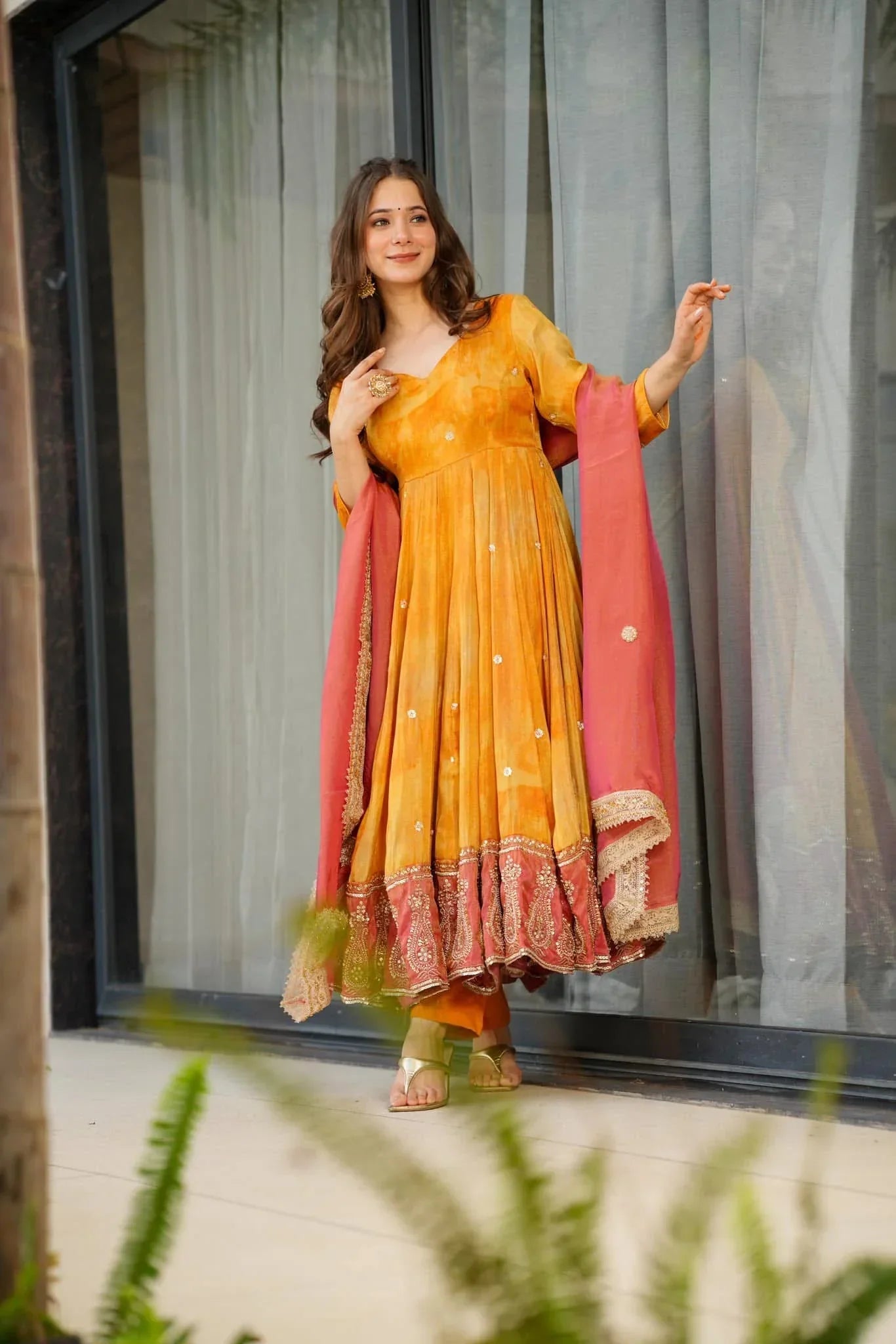 Anarkali Suit Set & Pant With Dupatta