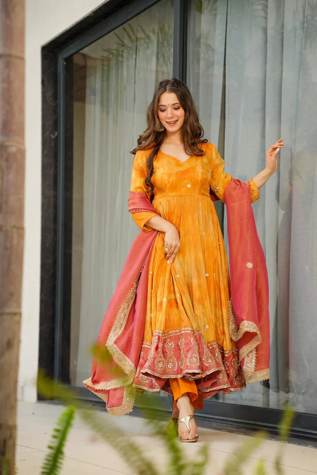 Anarkali Suit Set & Pant With Dupatta