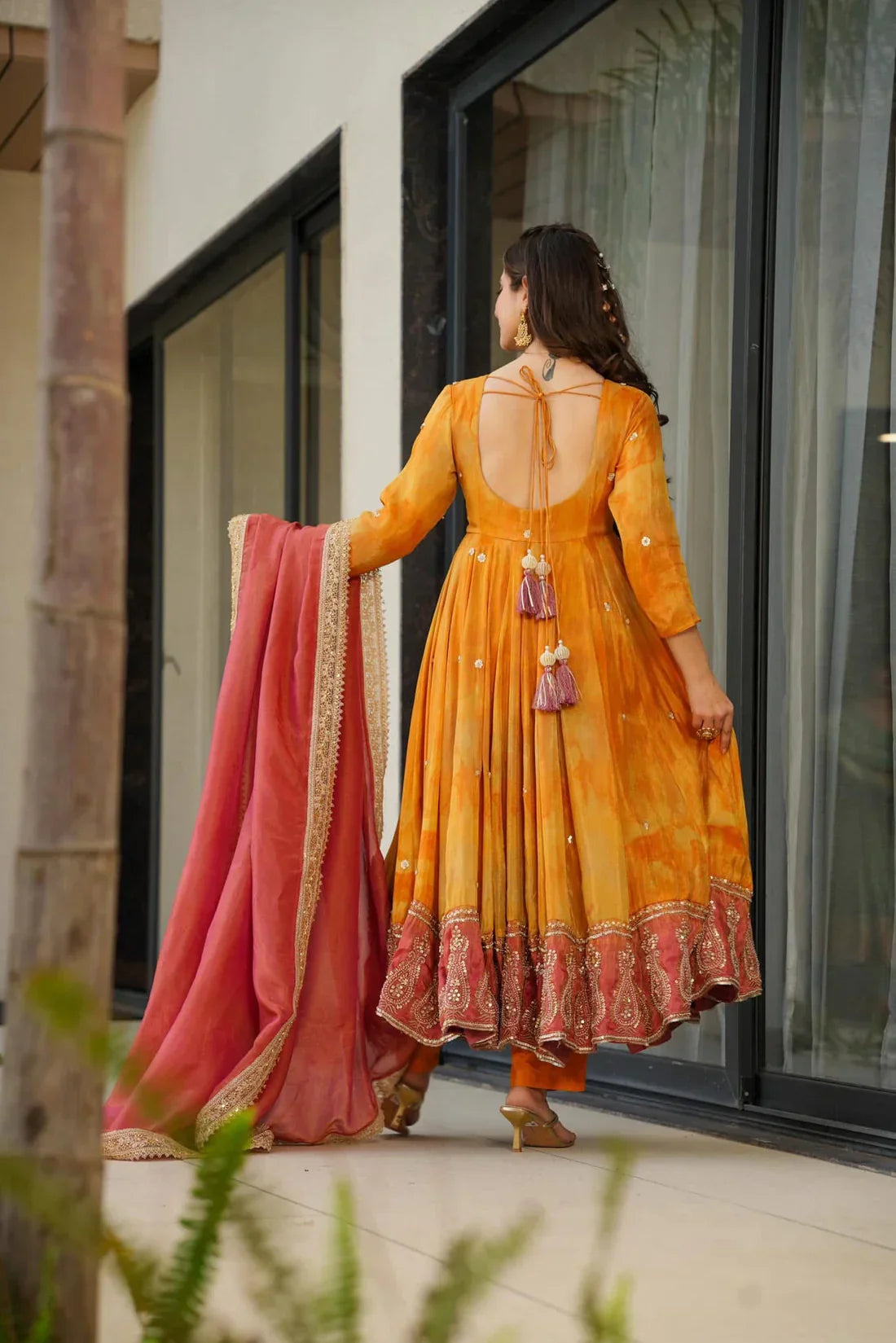 Anarkali Suit Set & Pant With Dupatta