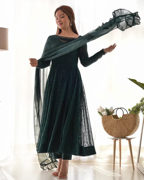 Anarkali Suit Set & Pant With Dupatta