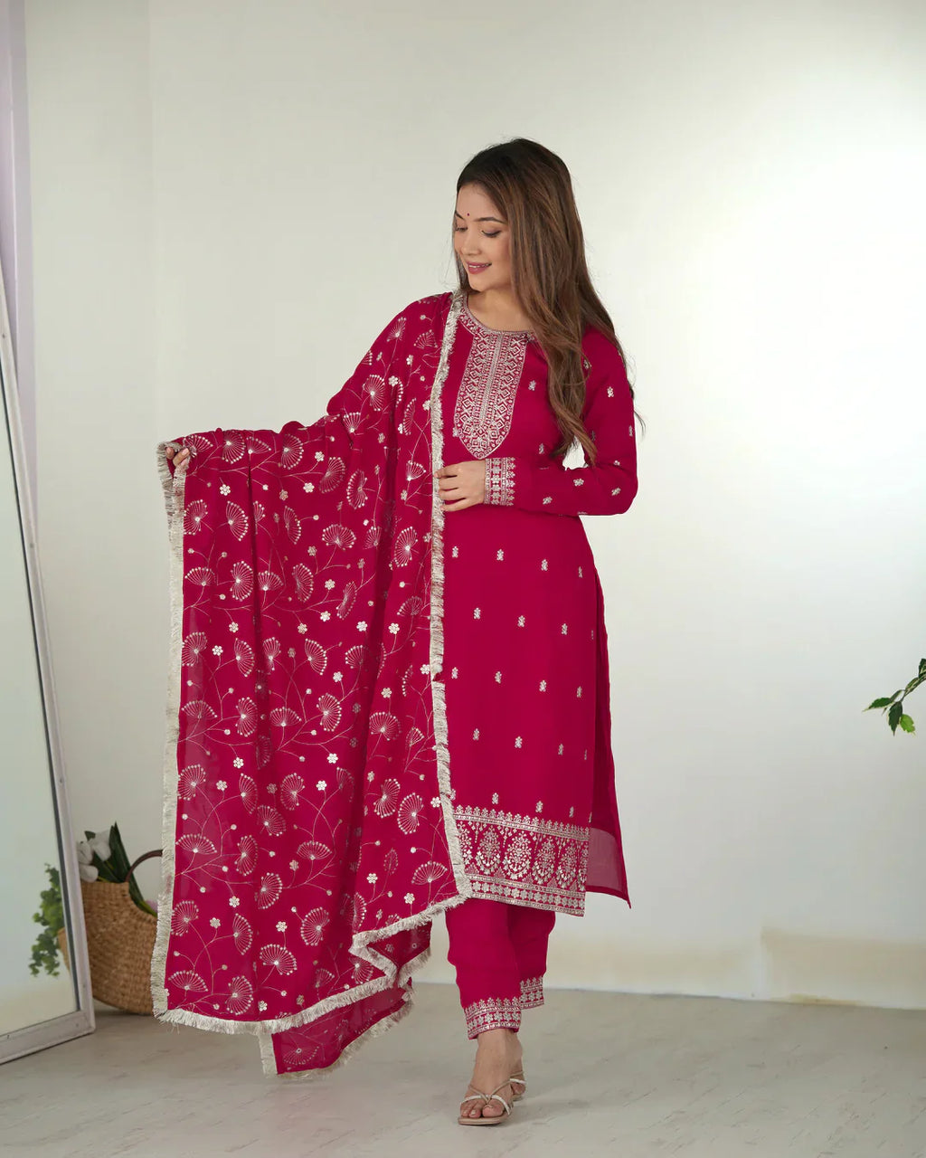 Anarkali Suit Set & Pant With Dupatta