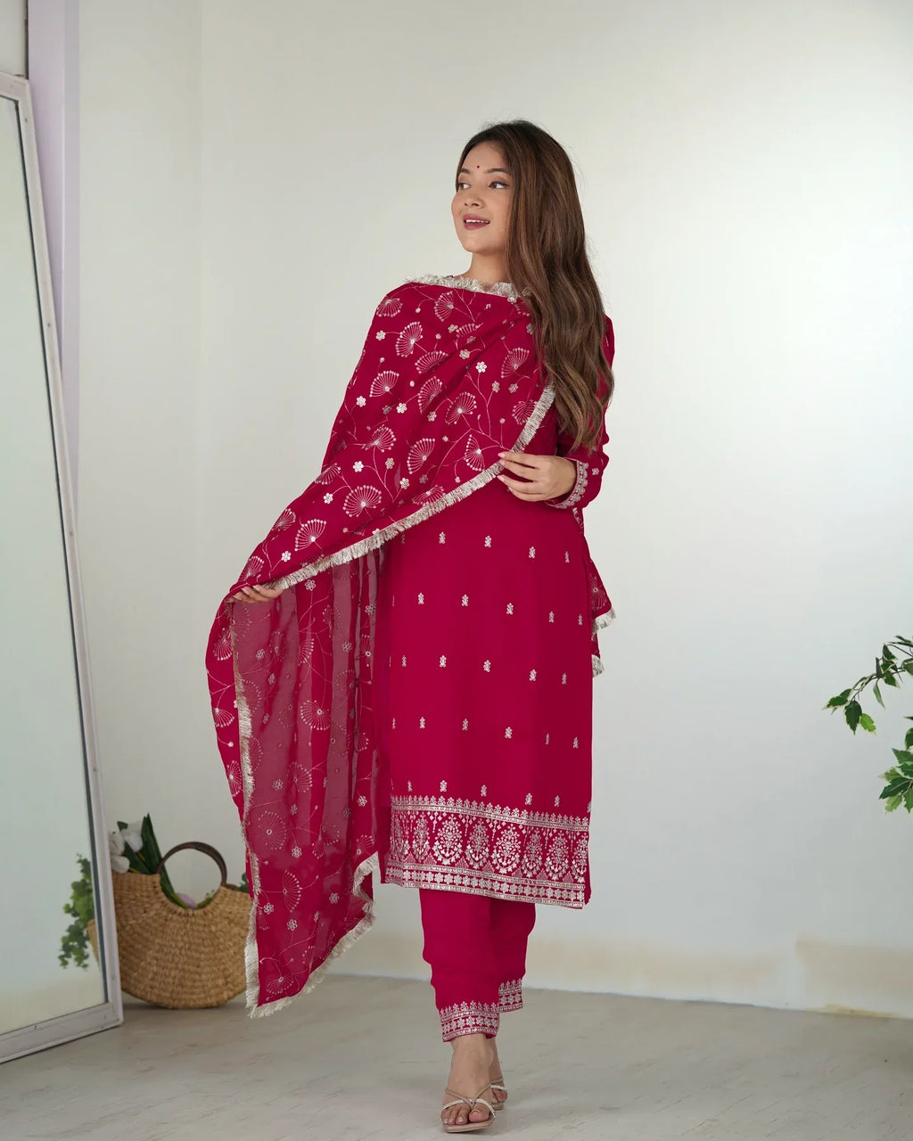 Anarkali Suit Set & Pant With Dupatta