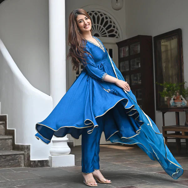 Anarkali Suit Set & Pant With Dupatta