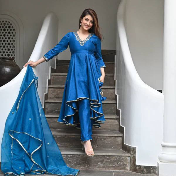 Anarkali Suit Set & Pant With Dupatta