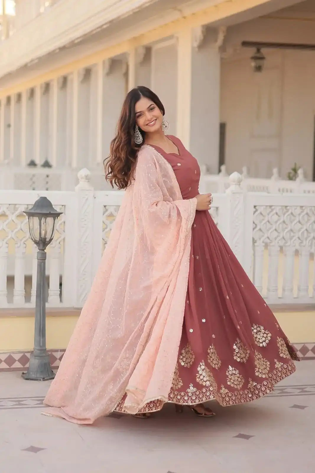Designer Anarkali Gown with Dupatta