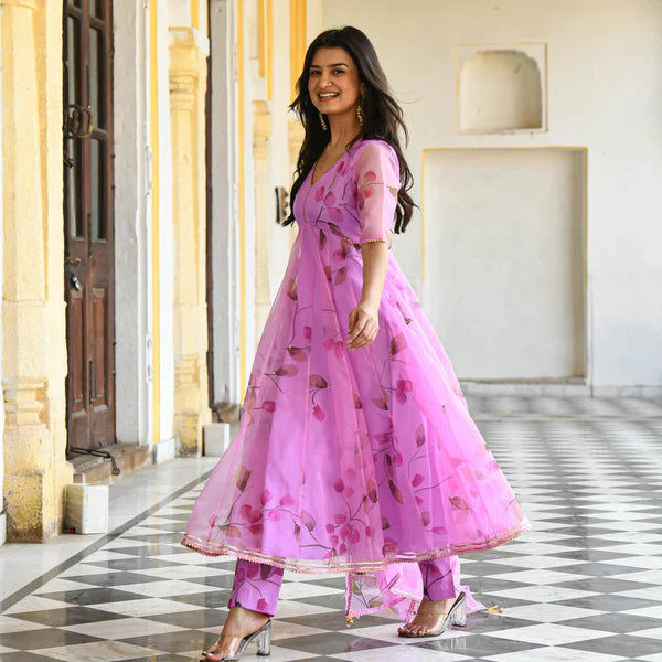 Anarkali Suit Set & Pant With Dupatta