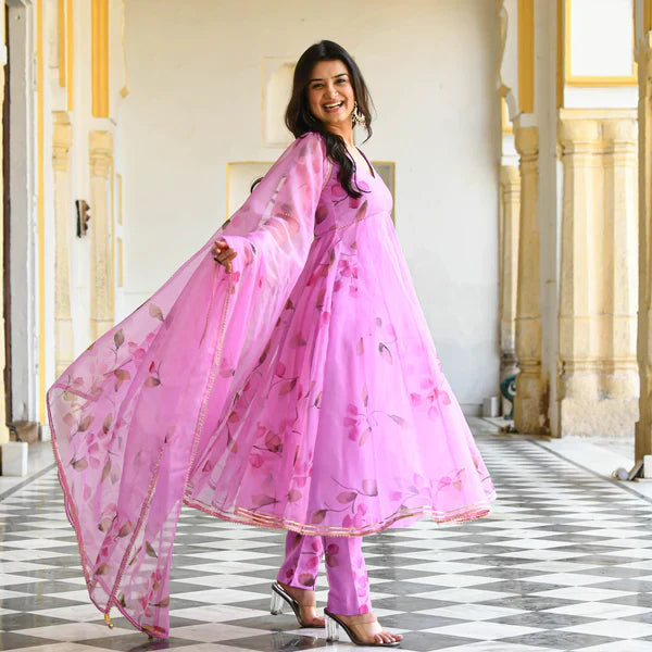 Anarkali Suit Set & Pant With Dupatta