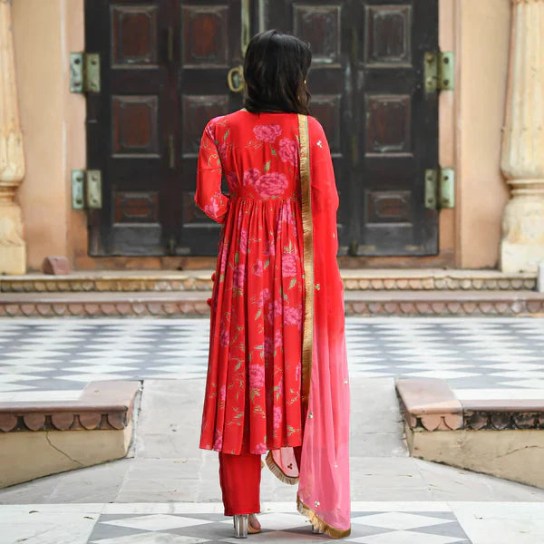 Anarkali Suit Set & Pant With Dupatta