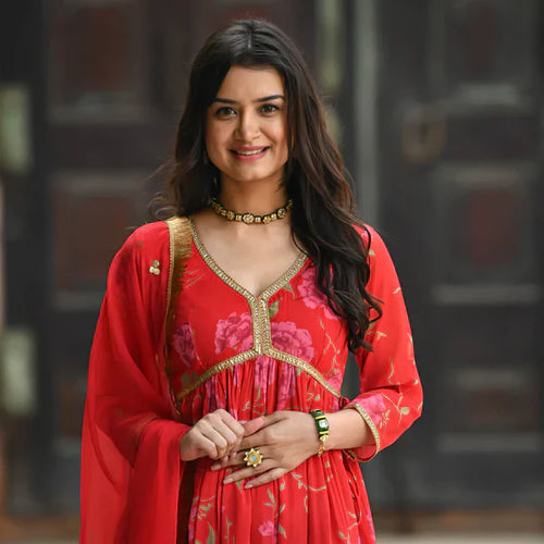 Anarkali Suit Set & Pant With Dupatta