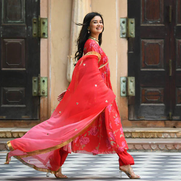 Anarkali Suit Set & Pant With Dupatta