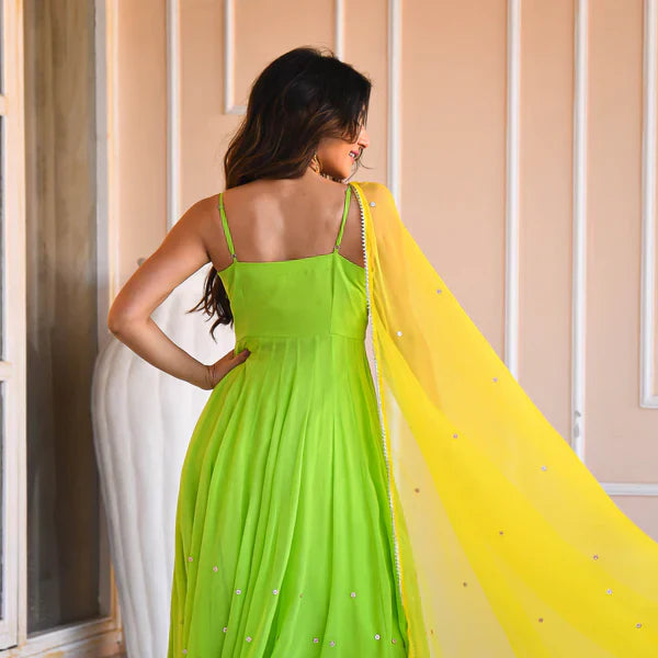 Anarkali Suit Set & Pant With Dupatta